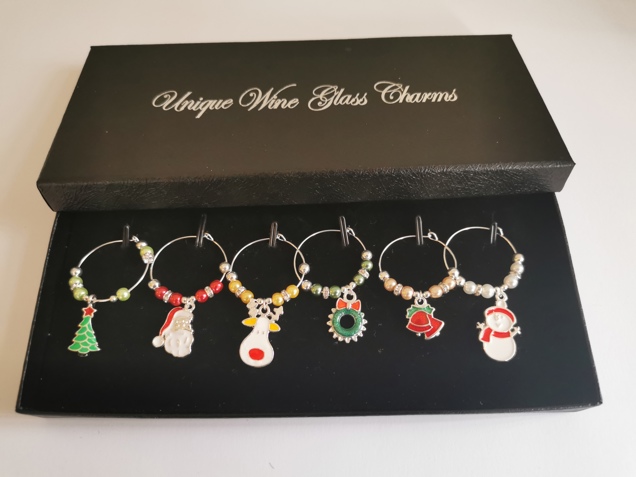 Luxury Christmas wine glass charms  image