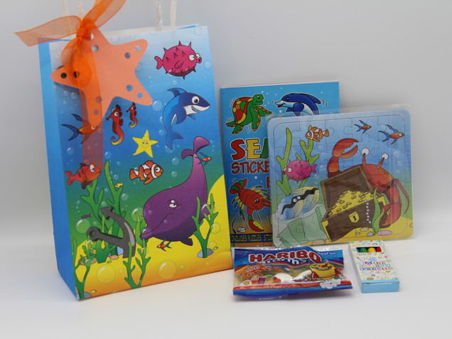 Sealife Paper Party Bag 3 X Fillings