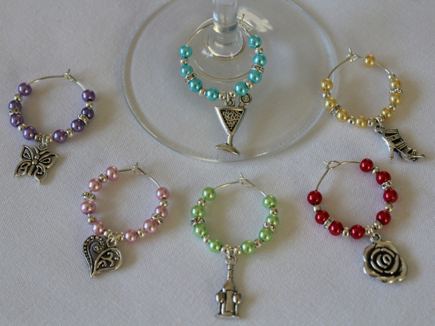 Girly charms set of 6