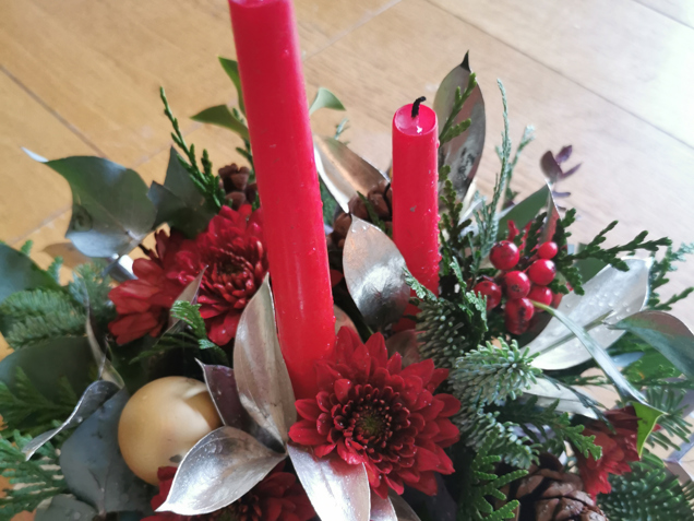 Christmas table centrepiece workshop image