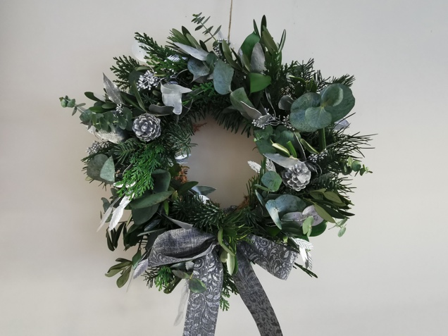 Christmas Wreath - with Silver foliage image